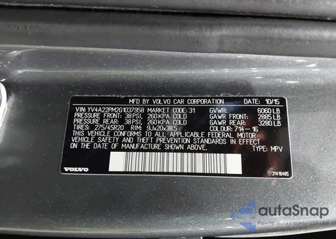 2016 Volvo Xc90 T6 R-Design z USA, uszkodzony, nr VIN YV4A22PM2G1037958